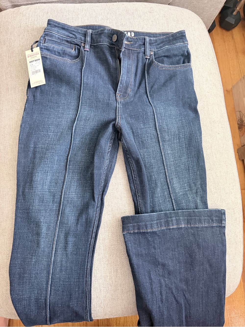 Idyllwind Women's Dark Navy Straight Jeans with Front Seam